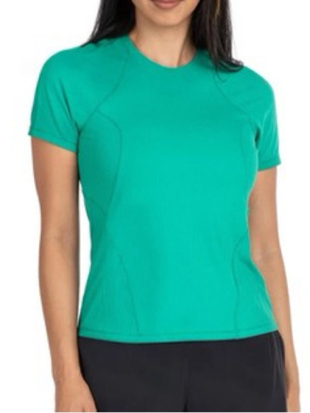 Spyder Active Green Women’s UPF Ribbed Short Sleeve Tee Size Medium